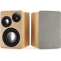 AVCOM 3-Way Active Bookshelf Speaker Pair Oak