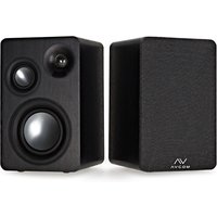 AVCOM 3-Way Active Bookshelf Speaker Pair Charcoal Black