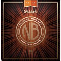 DAddario NB1047 Nickel Bronze Acoustic Guitar Strings 10-47