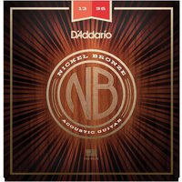 DAddario NB1356 Nickel Bronze Acoustic Guitar Strings Medium 13-56