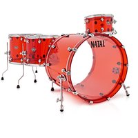 Natal Arcadia Acrylic 22 4pc Shell Pack Transparent Red