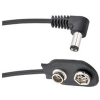 Voodoo Lab Right Angle Barrel To Battery Snap Cable 18 Inch