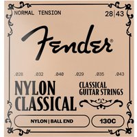 Fender 130 Nylon Clear Silver Ball End Saitensatz für Konzertgitarre 28-43