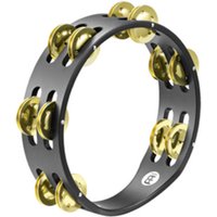 Meinl Percussion 2 Row Compact Tambourine Brass Jingles CTA2BBK