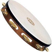 Meinl Percussion Headed Wood Tambourine Brass Jingles TAH1BAB