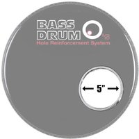 Bass Drum Os klingen Loch Ring Chrome 5