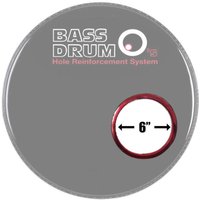 Bass Drum Os klingen Loch Ring rot 6