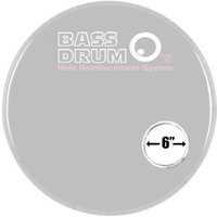 Bass Drum Os klingen Loch Ring weiß 6
