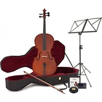 Student Full Size Cello Beginner Pack by Gear4music Natural