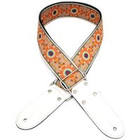 DSL JAC20 Jacquard Series Guitar Strap 2" Orange and White
