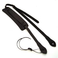 DSL UKSTRAP Leather Ukulele Strap with Shoulder Pad Black