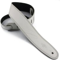 DSL DS25 Reversible Leather Guitar Strap 2.5" Black and White