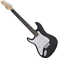 LA Left Handed Electric Guitar by Gear4music Black