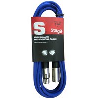 Stagg 3m XLR to XLR Microphone Cable Blue