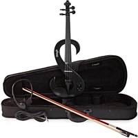 Stagg S-Shaped Electric Violin Outfit Metallic Black