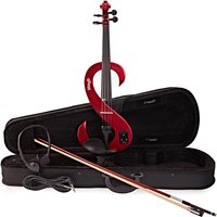 Stagg S-Shaped Electric Violin Outfit Metallic Red