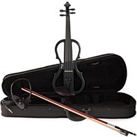 Stagg Shaped Electric Violin Outfit Metallic Black