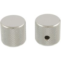 Allparts Barrel Knobs To Fit USA Solid Shaft Pots Nickel