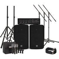 SubZero SZPA-410 175W 10" PA System with Microphones and Stands