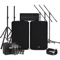 SubZero SZPA-815 300W 15" PA System with Microphones and Stands