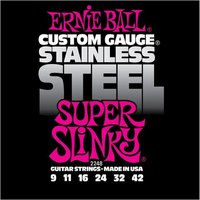 Ernie Ball Stainless Steel Super Slinky 2248 Guitar Strings 9-42