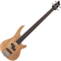 Chicago Fretless Bass Guitar by Gear4music Natural