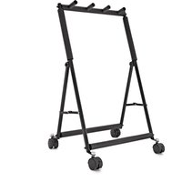 Wheeled 3 Guitar Rack by Gear4music