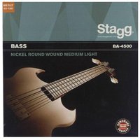 Stagg 4 String Electric Bass Set Nickel Round Wound Medium Light
