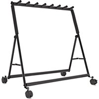 Wheeled 7 Guitar Rack by Gear4music