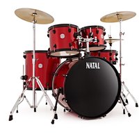 Natal EVO 22 Drum Kit w/ Hardware Cymbals & Extra Crash Red