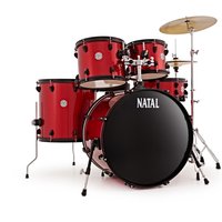 Natal EVO 22 US Fusion Drum Kit with Hardware & Cymbals Red