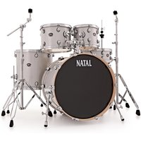 Natal Arcadia Poplar 5pc 22" Drum Kit w/ Hardware White Sparkle