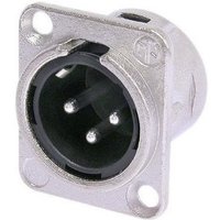 Neutrik NC3MD-L-1 3-Pole Male XLR Receptacle Nickel Housing