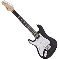 3/4 LA Left Handed Electric Guitar by Gear4music Black