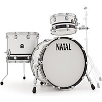 Natal Café Racer 20 3pc Shell Pack White w/ Black Sparkle Split