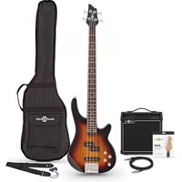 Chicago Bass Guitar Sunburst 15W Bass Amp & Accessory Pack