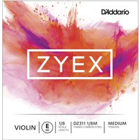 DAddario Zyex Violin E String 1/8 Size Medium