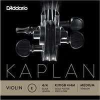 DAddario Kaplan Gold-Plated Violin E String Ball End Medium