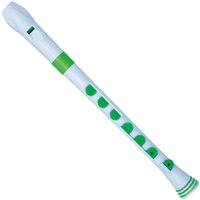 Nuvo Recorder+ with Hard Case Baroque Fingering White and Green