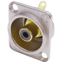 Neutrik NF2D-0 D-Shaped Phono Chassis Socket Nickel and Black