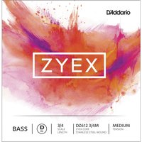 DAddario Zyex Kontrabass D String 3/4 Größe Medium
