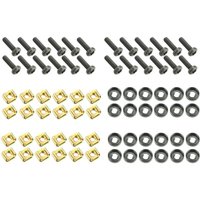 Adam Hall M6 x 20 mm Schrauben mit Käfigmutter und Unterlegscheibe 24 Stück