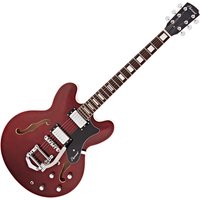Hartwood Revival Vibrato Halbakustik-Gitarre Cherry Red