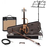 E-Violine von Gear4music Natur im Paket mit Verstärker