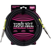 Ernie Ball 6046 20ft Straight-Straight Instrument Cable Black