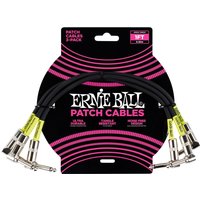 Ernie Ball P06075 1ft Patch Cable 3 Pack Black