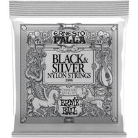 Ernie Ball 2406 Ernesto Palla Nylon schwarz &Silver Satz 28-48