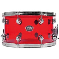Natal Arcadia 13 x 6.5 Acrylic Snare Drum Transparent Red