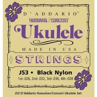 DAddario J53 Hawaii Concert Ukulele Strings Black