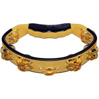 Gon Bops Yellow Tambourine with Brass Jingles